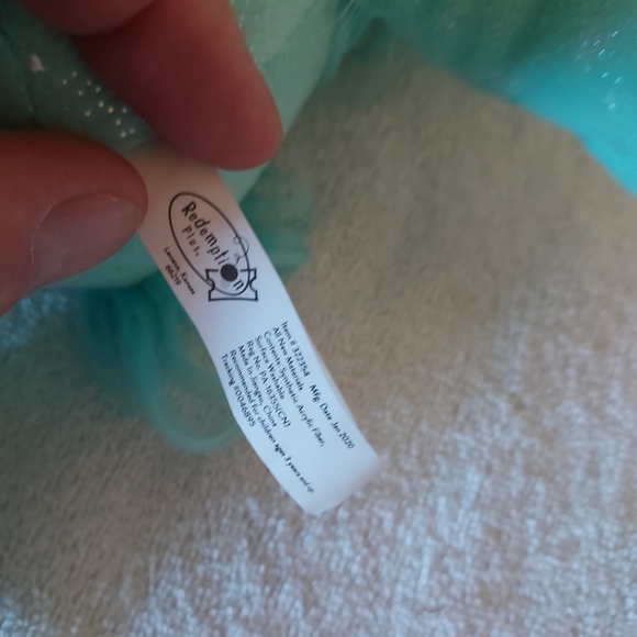 redemption plus plush 322354 turquoise silver sparkle lion 10" Plush Nwot - Picture 5 of 7